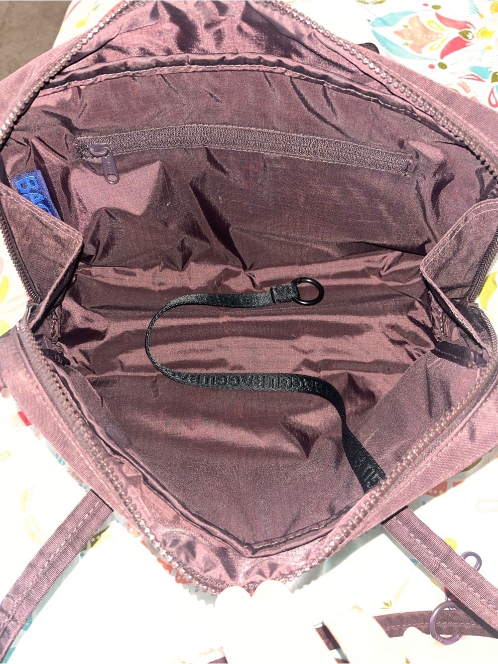 BAGGU Chocolate Plum Regular size Bowler Bag - Picture 7 of 10